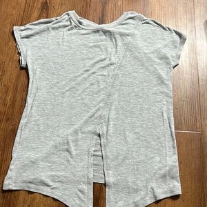 Athleta Girl light gray t shirt